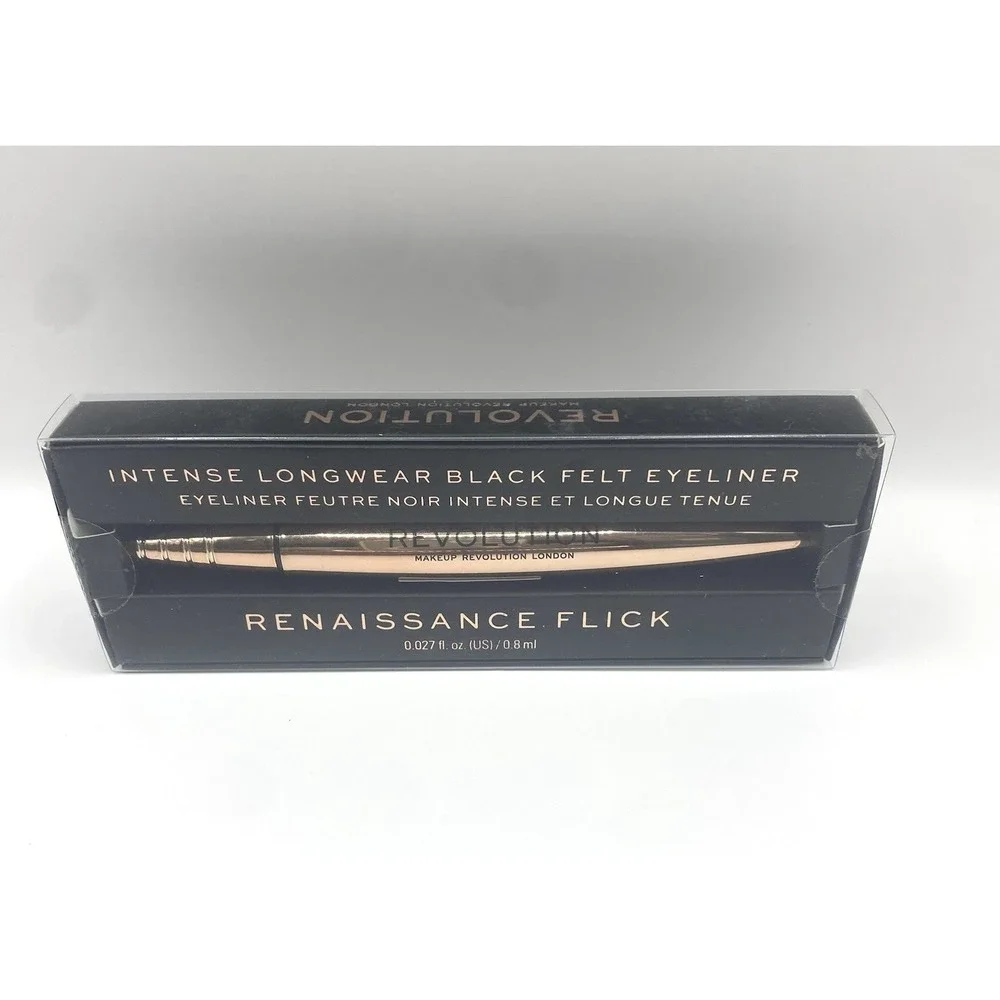 Revolution Renaissance Flick Black Felt Eyeliner Waterproof Intense Black